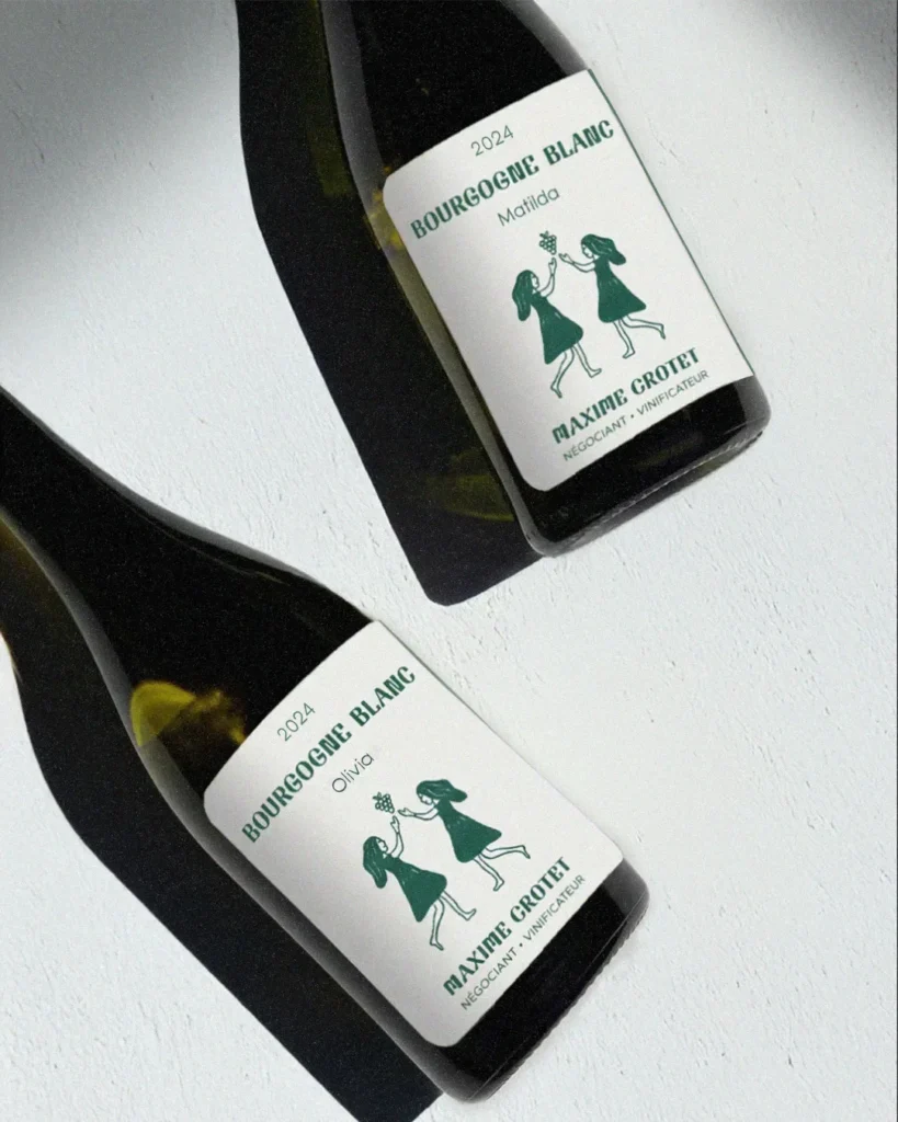 Focus sur les étiquettes Bourgogne Blanc Matilda Maxime Crotet